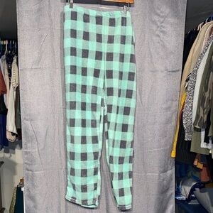 Just Love Mint and Gray Plaid Pajama Pants